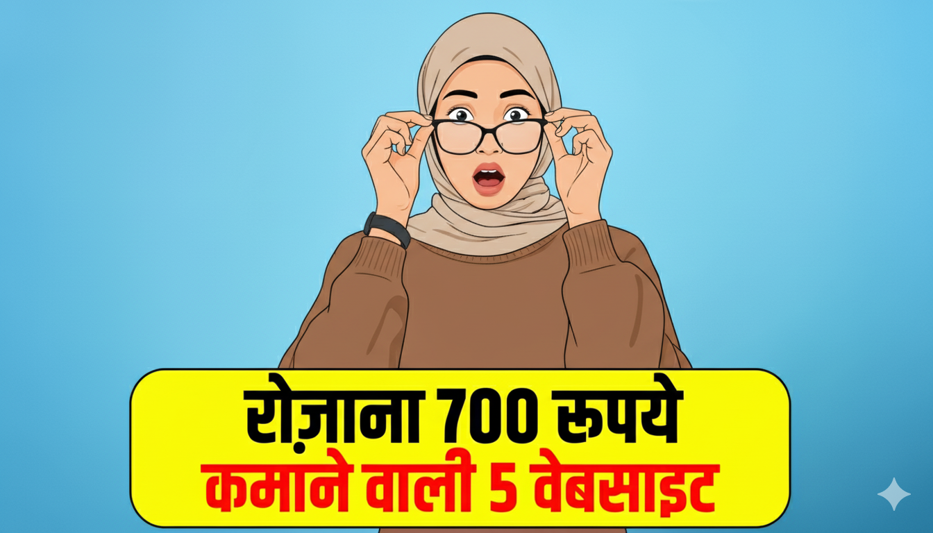 Rupaye Kamane Wali Website रोज़ाना 700 रुपये कमाने वाली 5 बेस्ट वेबसाइट